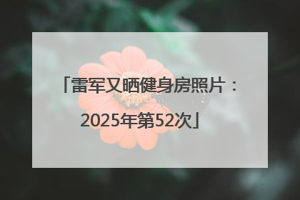 雷军又晒健身房照片：2025年第52次
