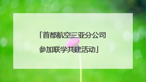 首都航空三亚分公司参加联学共建活动