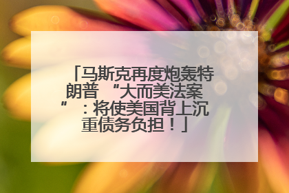 马斯克再度炮轰特朗普 “大而美法案”：将使美国背上沉重债务负担！