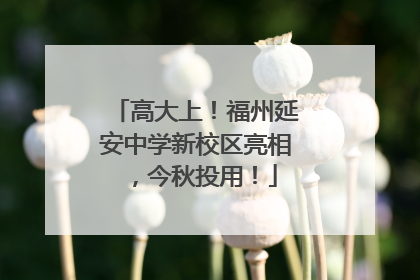 高大上！福州延安中学新校区亮相，今秋投用！