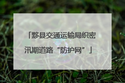 黟县交通运输局织密汛期道路“防护网”