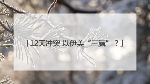 12天冲突 以伊美“三赢”？