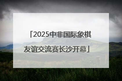 2025中非国际象棋友谊交流赛长沙开幕