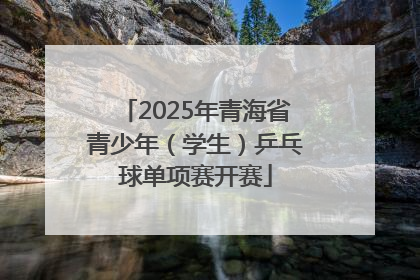 2025年青海省青少年（学生）乒乓球单项赛开赛