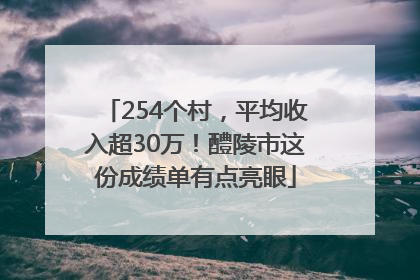 254个村，平均收入超30万！醴陵市这份成绩单有点亮眼