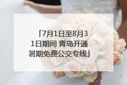 7月1日至8月31日期间 青岛开通暑期免费公交专线