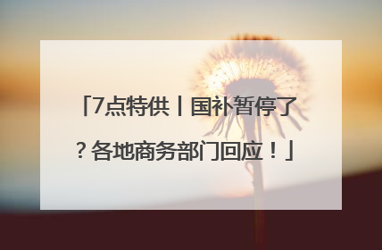7点特供丨国补暂停了？各地商务部门回应！