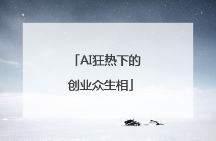 AI狂热下的创业众生相