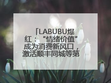LABUBU爆红：“情绪价值”成为消费新风口，激活顺丰同城等第三方即配
